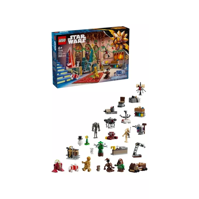 Construction toy LEGO Star Wars Advent Calendar 2025 — set 75418, seasonal buildable minifigures and models