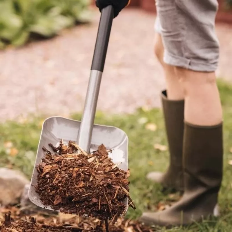 Shovel Fiskars Ergonomic FS.S. 1025376 Grey — ergonomic garden shovel, Fiskars 1070058