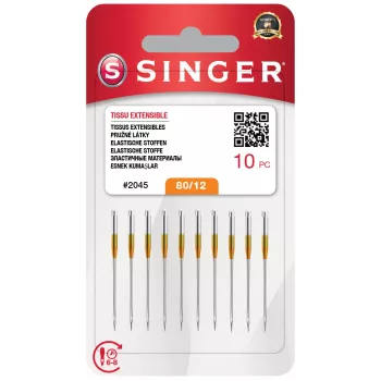 SINGER sewing machine needles N204511M1003 — model 2045 SZ12 BLST, pack of 10, universal domestic sewing needles
