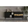 Cama INSERTO 3D1W chest of drawers 190x40x80 black + LED