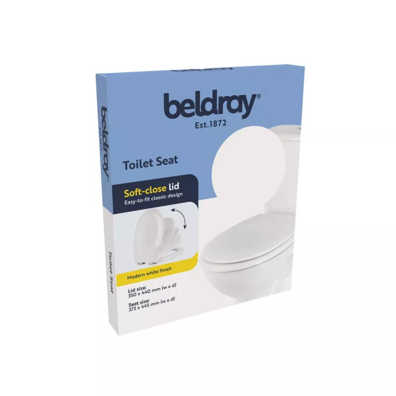 Toilet seat Beldray LA030252UFFEU7 — antibacterial, easy-clean design