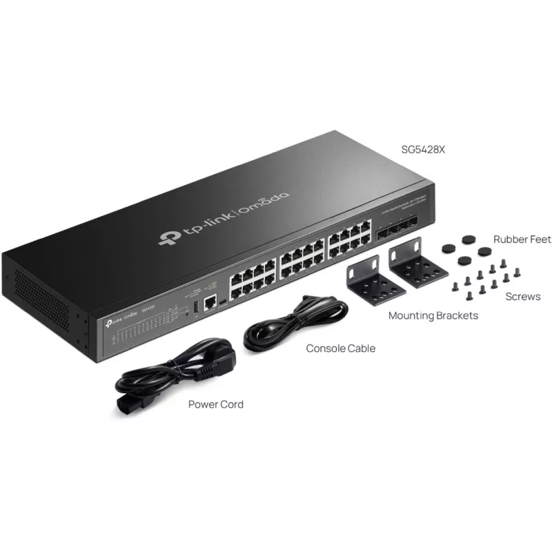 TP-Link Omada SG5428X network switch Managed L3 Gigabit Ethernet (10/100/1000) Black