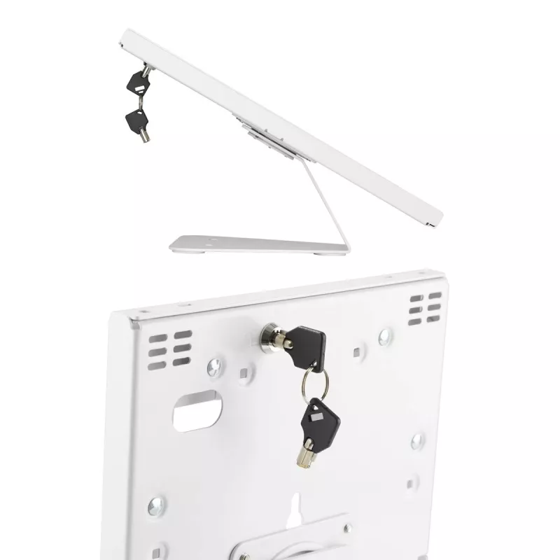 Desk table stand MACLEAN MC-909W adjustable height white for tablets and devices
