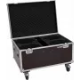 Flightcase Roadinger 4x LED TMH-X4 with wheels — protective transport case for 4 TMH-X4 LED fixtures