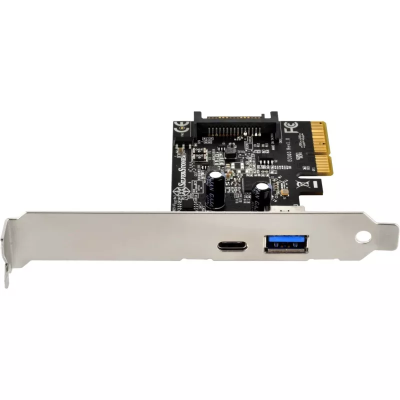 SilverStone ECU03 - USB-Adapter - PCIe 2,0 x2 Low Profile - USB-C 3,1 x 1 + USB-C x 1 (SST-ECU03)