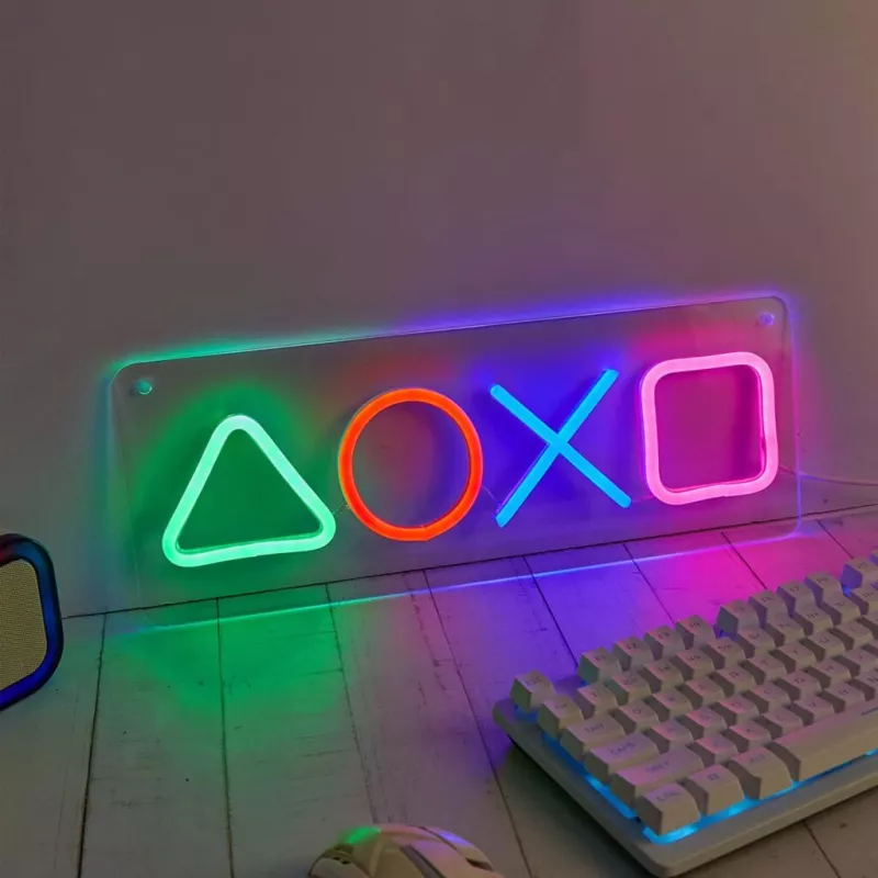 Gaming neon light panel MANTA SNL111MT – decorative LED symbols for gaming setup