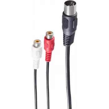 Audio Cable ShiverPeaks BS10201 0.2m DIN (5-pin) 2 x RCA Black