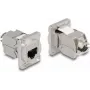 Network Cable DeLOCK D-Type Module RJ45 Cat.6A female to LSA female Stainless Steel