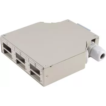 Fiber optic distribution box ShiverPeaks 07-65010 metal, 6 ports, DIN rail, grey