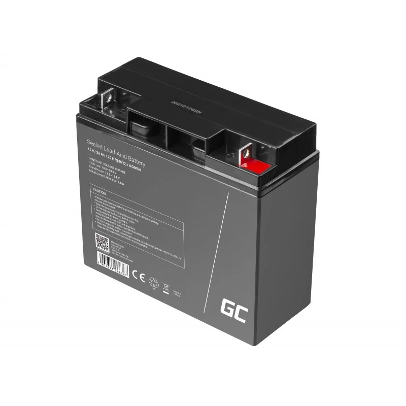 Vehicle battery Green Cell AGM54 12V 22Ah AGM maintenance-free, 167×77×181 mm, 5.6 kg