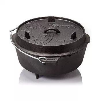 Baking tray/sheet Petromax FT12 round cast iron oven, suitable for bread and meat, 15 kg