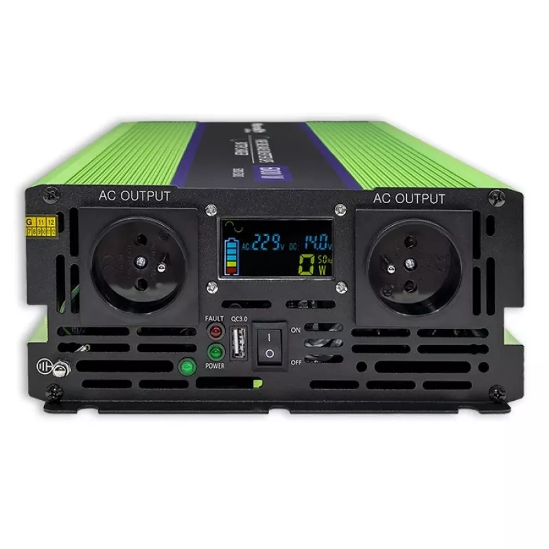 Car inverter Qoltec Monolith 6000 W Green 12 V