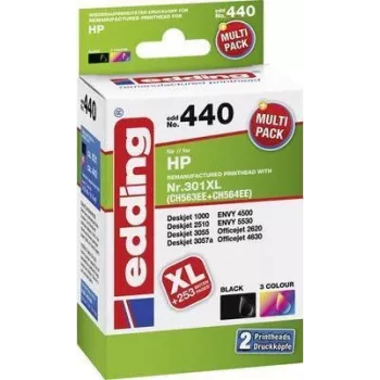 Edding EDD-440 - HP - Black - Deskjet 1000 - Deskjet 2510 - Deskjet 3055 - Deskjet 3057a - ENVY 4500 - ENVY 5530 - Officejet 2620,... - Box (EDD-440)