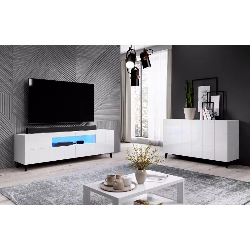 Cama sideboard 2D REJA white gloss/white gloss