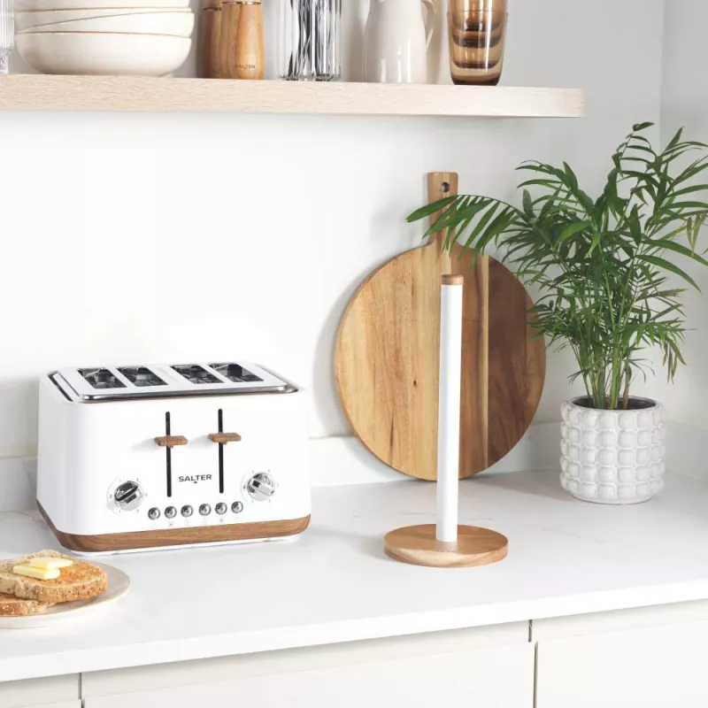 Paper Towel Holder Salter BW13565W1EU7 White, freestanding kitchen roll stand