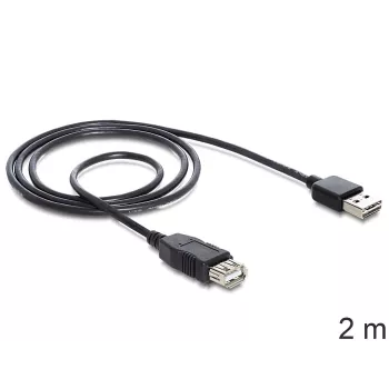 USB Cable DeLOCK EASY-USB 2.0-A 2m Black