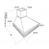 Wall-mounted extractor hood AKPO WK-4 Rustica 60 cm, ducted/recirculating, max 415 m³/h, 102 W motor, wood finish