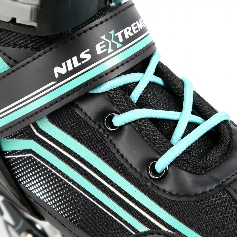 Nils Extreme NH18190 2IN1 Skates BLACK/BLUE SIZE. M (34-38)) With Interchangeable Hockey Skates