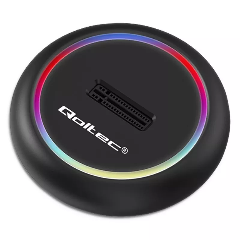 Qoltec 52275 M.2 SSD drive docking station, SATA/NVMe, USB-C