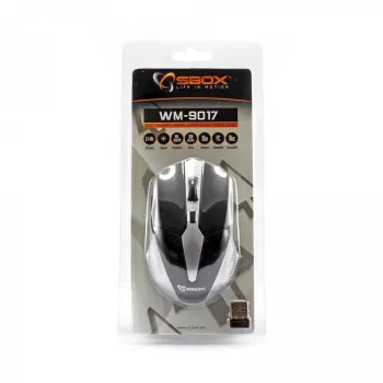 Mouse SBOX WM-9017BS Black/Silver USB