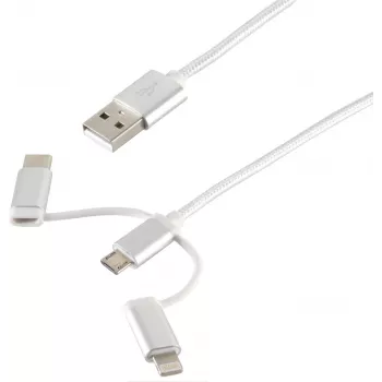 USB cable ShiverPeaks BS14-50067 1m USB A Micro-USB B White