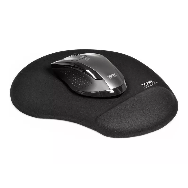 PORT CONNECT | Ergonomic Mouse Pad | 200 x 230 x 20 mm | Black