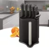 Knife and cutlery block set Maestro MR-1413 — black, 8-piece stainless steel blades with holder, paper towel rack