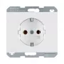 Socket outlet Type F berker 47157009, 16 A, 250 V, white, thermoplastic