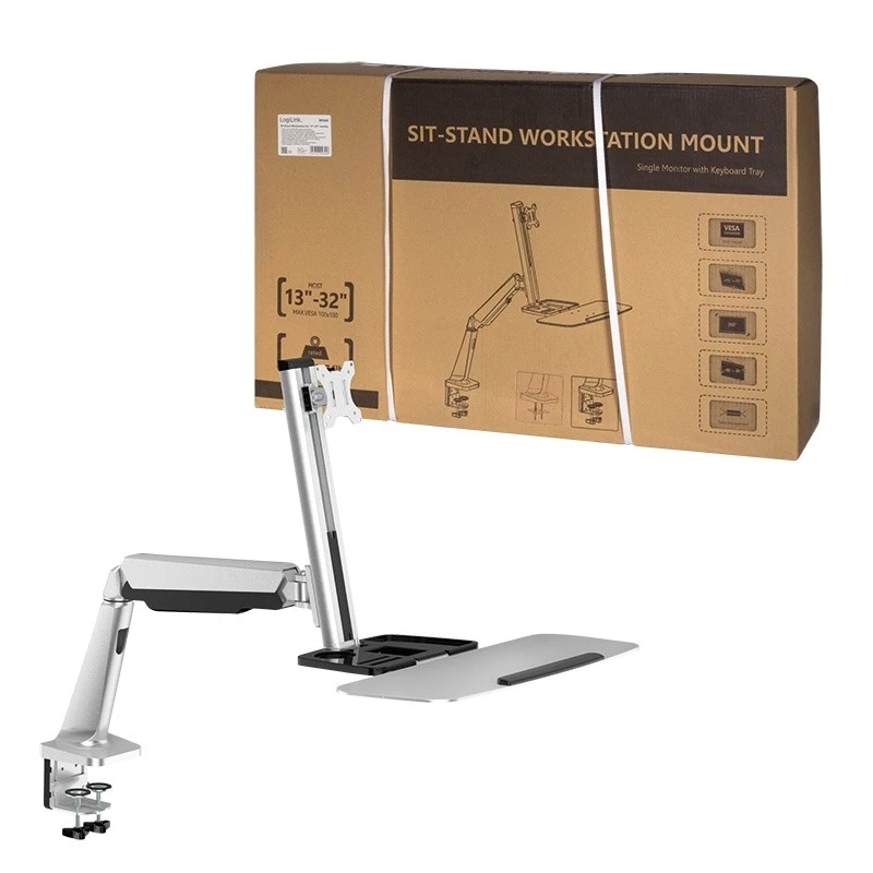 Monitor mount LogiLink BP0040 81.3 cm (32 inch) Desk Aluminium