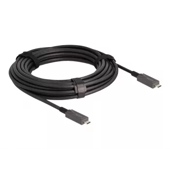 DeLOCK Active Optical USB-C Video + Data + PD Cable 10 m Black