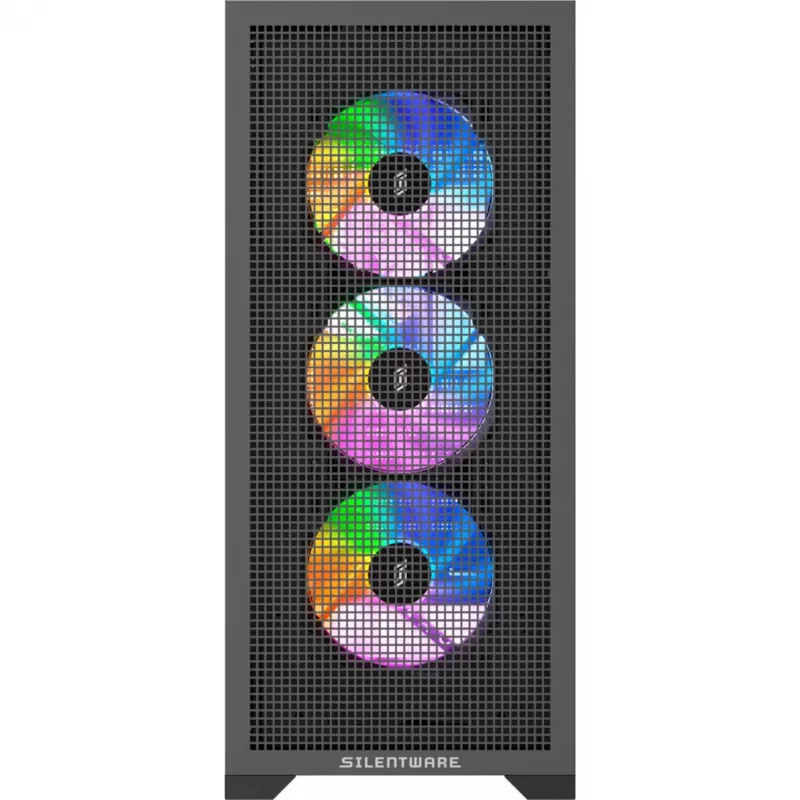 PC case Silentware Core 100 A-RGB Black — model CORE100BLACK, A-RGB lighting, mid-tower form factor