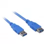 USB Cable Sharkoon USB 3.0 M>F 3m Blue