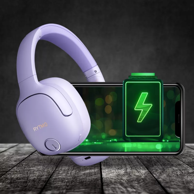 Headphones MANTA HDP1001PU Rytmo Elegance Purple over-ear wired, model HDP1001PU