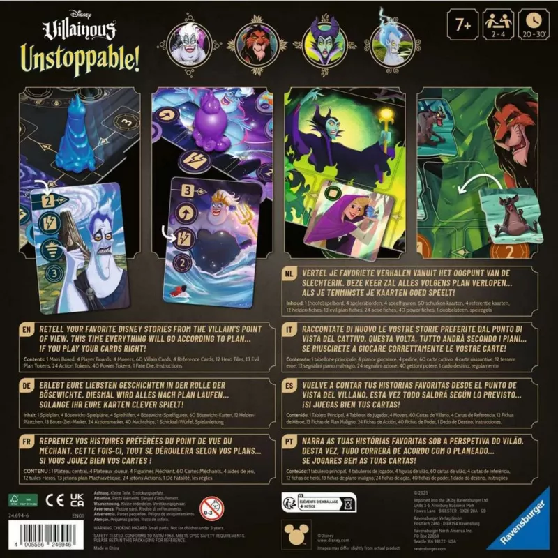 Board game Ravensburger Disney Villainous Unstoppable! Strategy for ages 7+