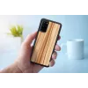 Phone case man and wood Galaxy S20 cappuccino black — protective smartphone cover for Samsung Galaxy S20