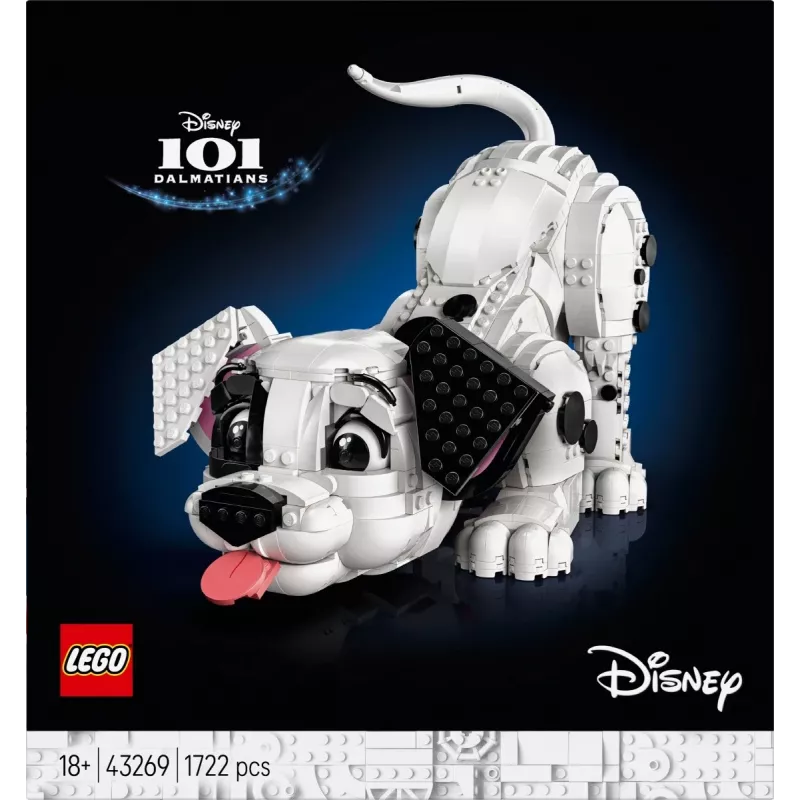 LEGO Disney 43269 101 Dalmatians Puppy collectible building set — 1722 pieces, 220 mm height, for 18+
