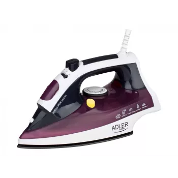 Adler AD 5022 Dry & Steam iron Ceramic soleplate Purple, 2200 W
