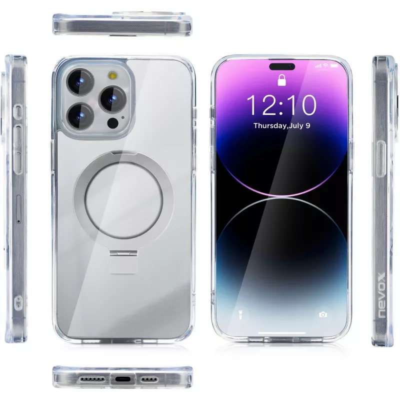 StyleShell SHOCKFlex with Stand Function, Phone Case transparent, iPhone 16 Pro Max, compatible with MagSafe
