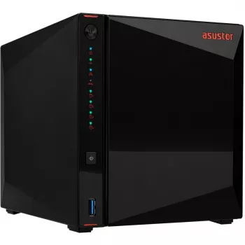 ASUSTOR Nimbustor 4 AS5304T - NAS-Server - 4 Bays - SATA 6Gb/s - RAID 0, 1, 5, 6, 10, JBOD - RAM 4GB - 2,5 Gigabit Ethernet - iSCSI Support (90-AS5304T00-MD30)