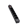 Eaton Protection Strip 6 DIN - Steckdosenleiste mit Überspannungsschutz (6-Fach Schuko Buchse, schaltbar) - schwarz (PS6D)