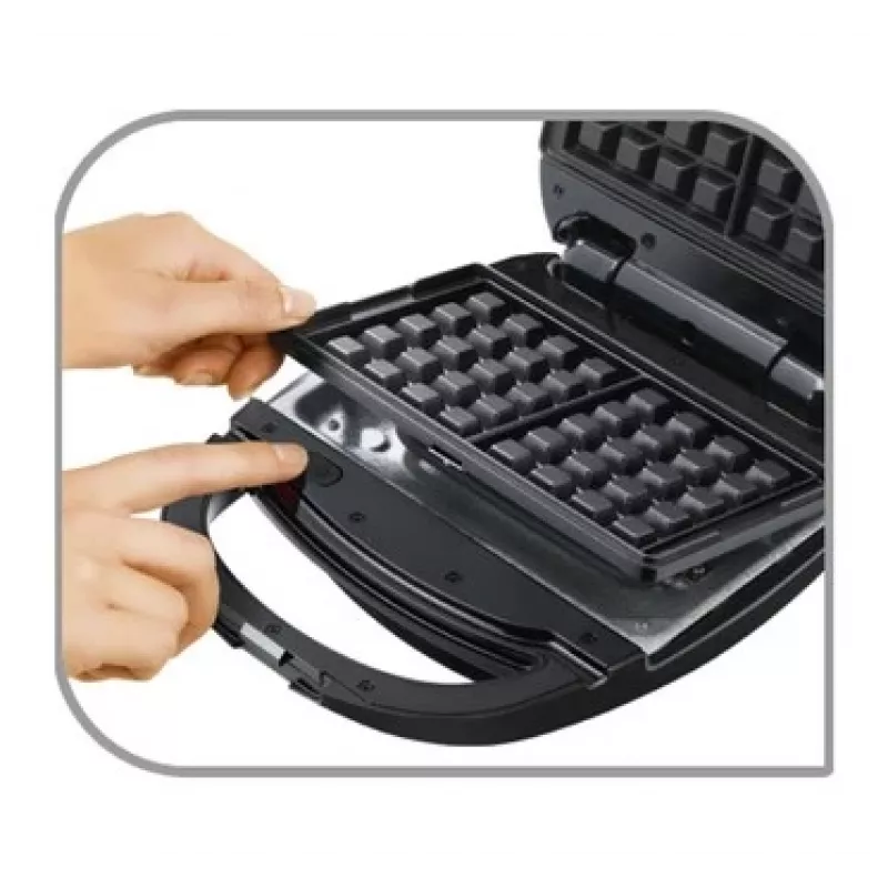 Tefal SW342D38 3-in-1 Sandwich Maker, Black/Stainless Steel