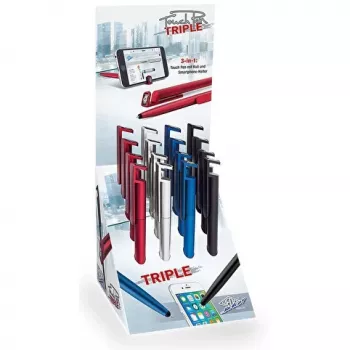 Stylus WEDO Touchpen Triple f.sortiert KS — 3-in-1 stylus pen for capacitive touchscreens