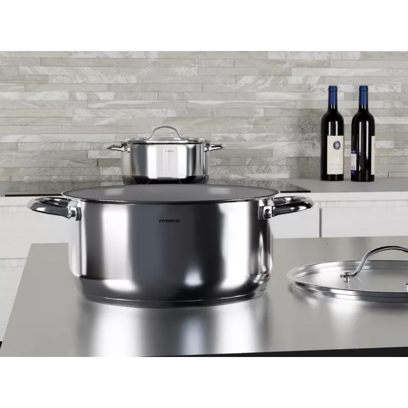 Saucepan Pensofal Two-handle 24 cm with Glass Lid, model PEN1615