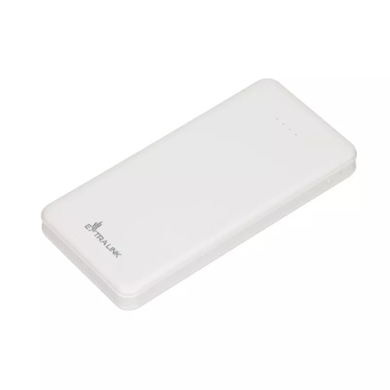 Power bank Extralink EPB-078W 10000 mAh White, USB-C, 10 W output, charges up to 2 devices
