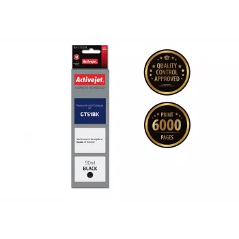 Ink cartridge ActiveJet AH-GT51Bk Black, compatible replacement for HP GT51BK, 90 ml, XL high-yield