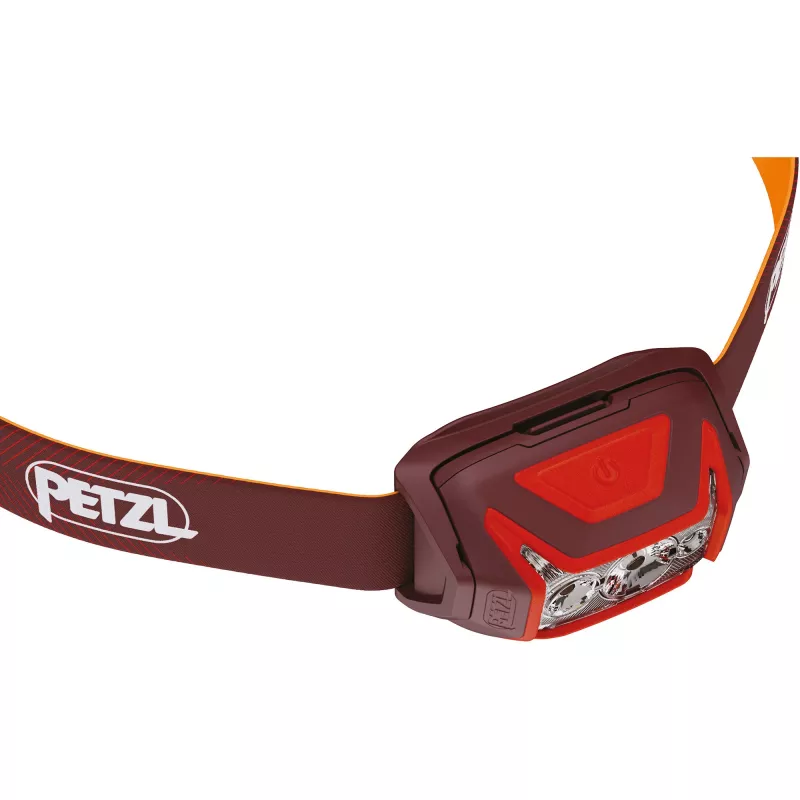 Headband flashlight Petzl Actik Core — LED, 100 lm, built-in 1250 mAh USB rechargeable battery, IPX4, red