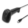 Handheld barcode reader QOLTEC 50866 — 1D laser scanner, USB wired, 600 mm range, black, 161.5×88×77 mm