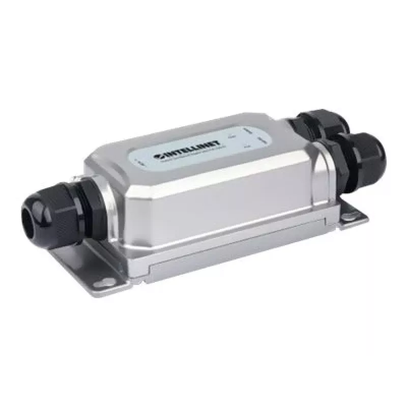 Intellinet Outdoor Vandalproof Gigabit PoE++ Injector, One 60 W Port, IEEE 802.3bt (4PPoE) Compliant, IP67 Waterproof, IK10 Vandalproof, Metal Housing