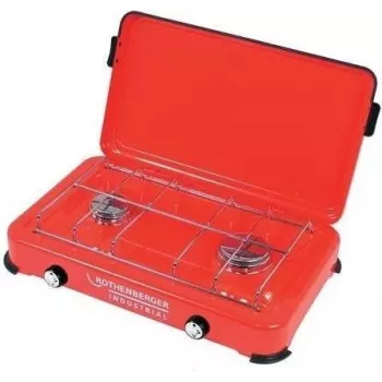 Portable gas camping stove Rothenberger 35940 with hose and regulator