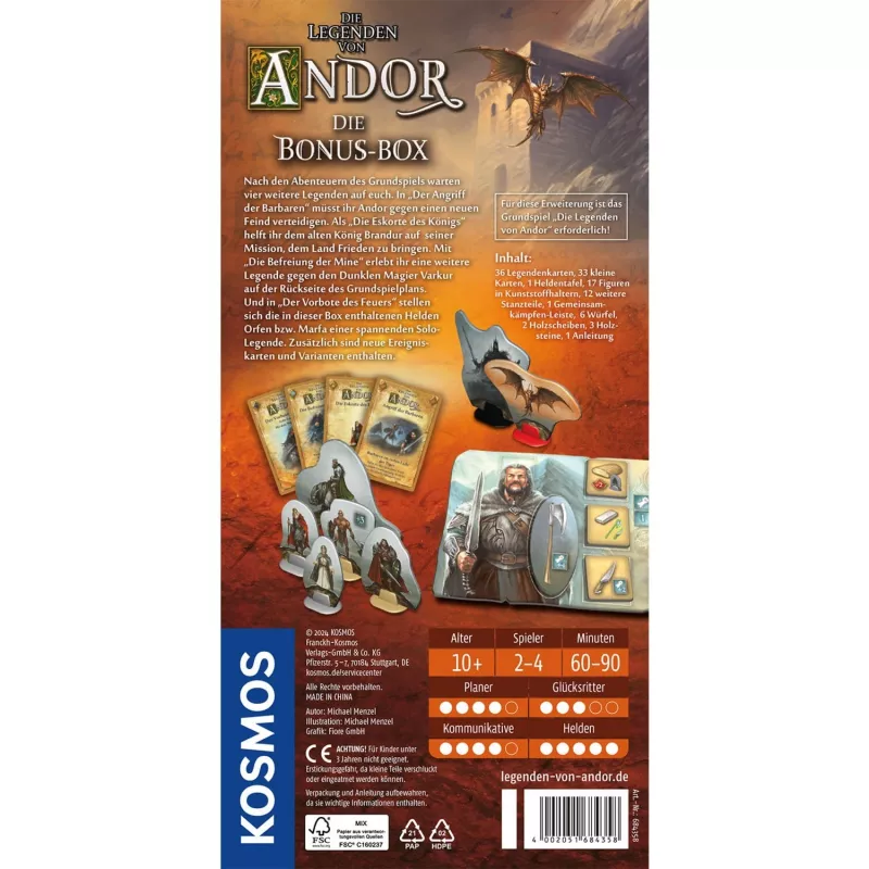 Die Legenden of Andor - Die Bonus-Box, Board Game Expansion